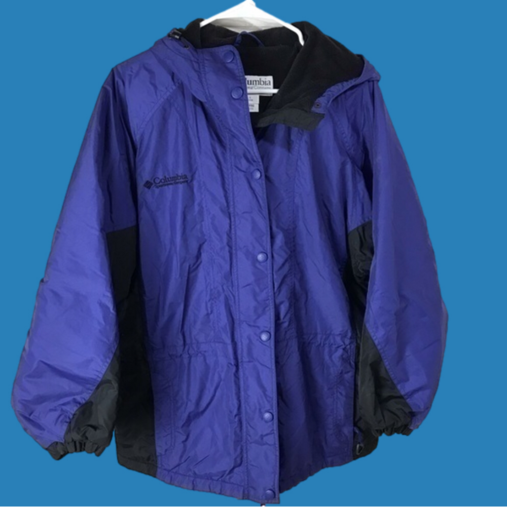 Columbia Vintage 90’s Purple/ black  Double Whammy Coat ski jacket Women’s Mediu